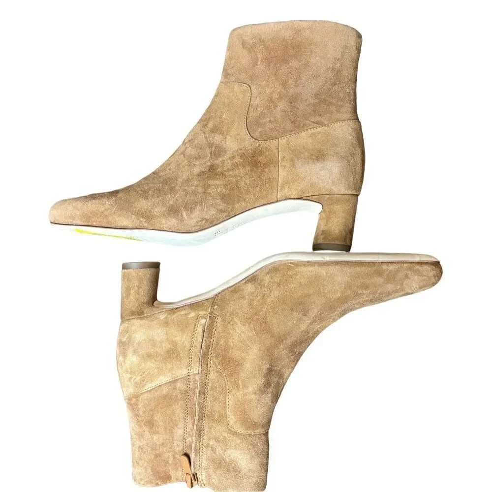 Vince Hilda Suede Ankle Boot in Light Fawn NWOB Size 10
